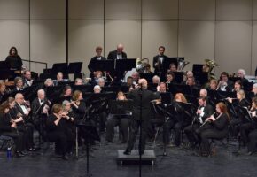 Conductor leading Meridian Community Band